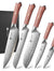 YOTSUBA AS5 5 PCS Kitchen Knife Set Ultra Sharp Chef Knives Set Full Tang Handle