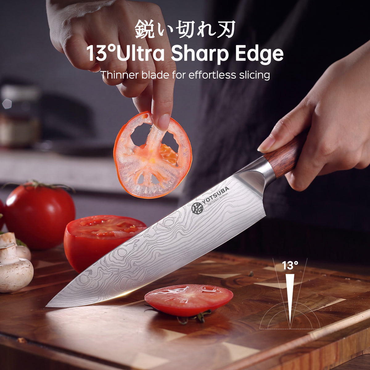 YOTSUBA AS5 5 PCS Kitchen Knife Set Ultra Sharp Chef Knives Set Full Tang Handle
