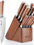 YOTSUBA AT2/14-PCS Kitchen Knife Block Set Chef Knives Set with Block and Sharpener